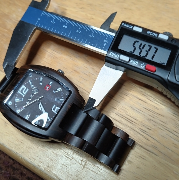 X Earth watch, Mens Sagano wood, Black face 43 X 54 mm 3 hand movement and - Picture 8 of 10